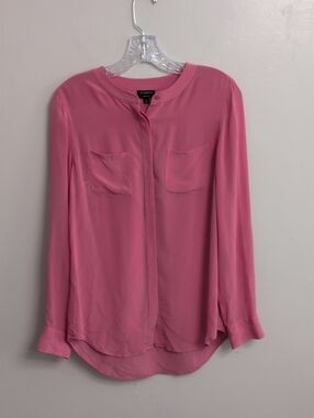 Talbots Pink Silk Chiffon Blouse